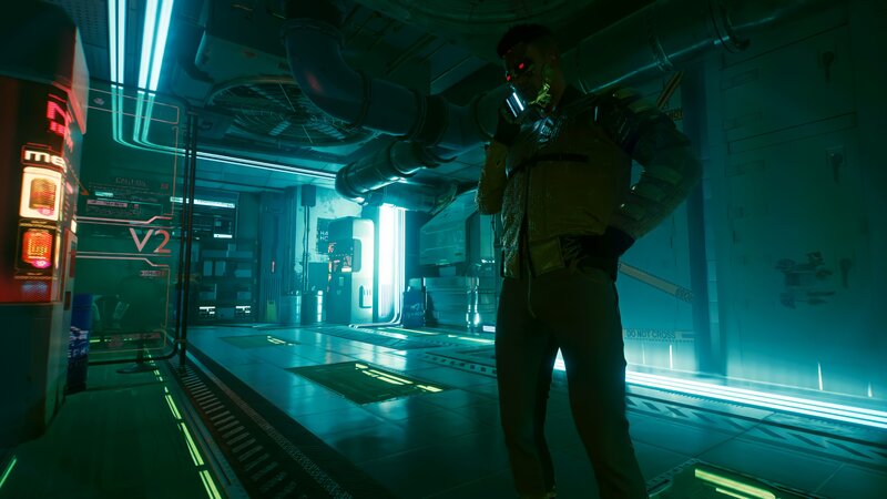 Cybernetic Man in Corridor