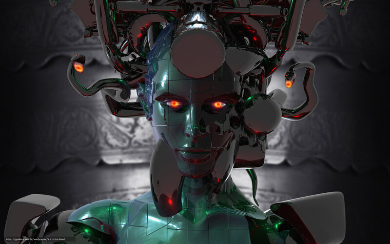cybernetic medusa figure