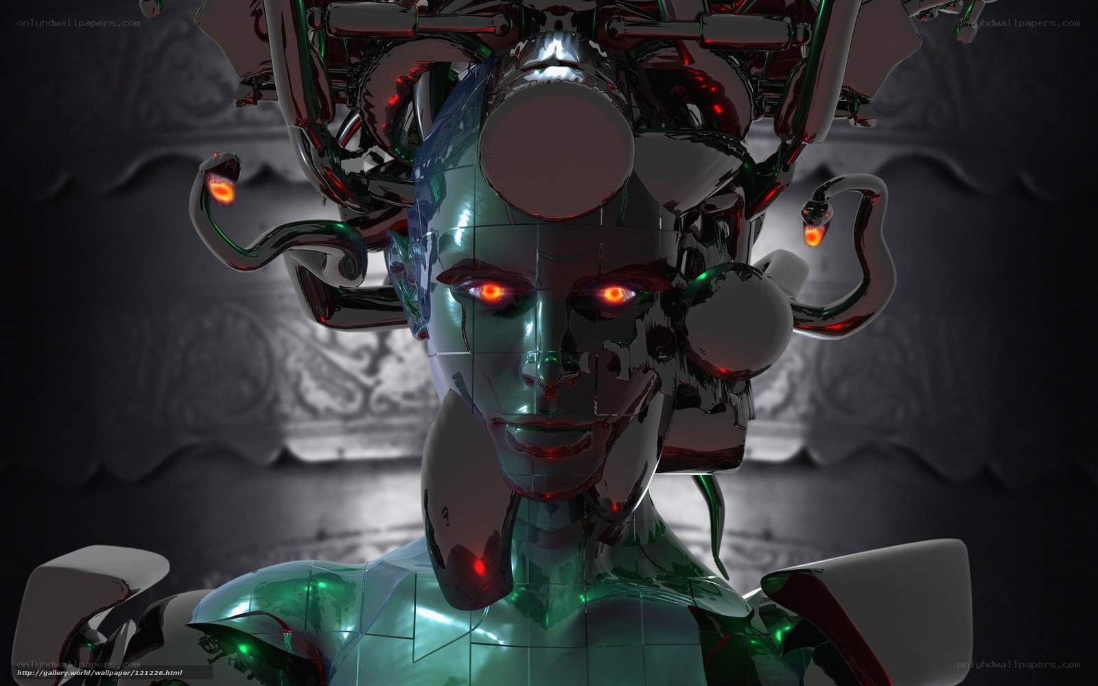 cybernetic medusa figure