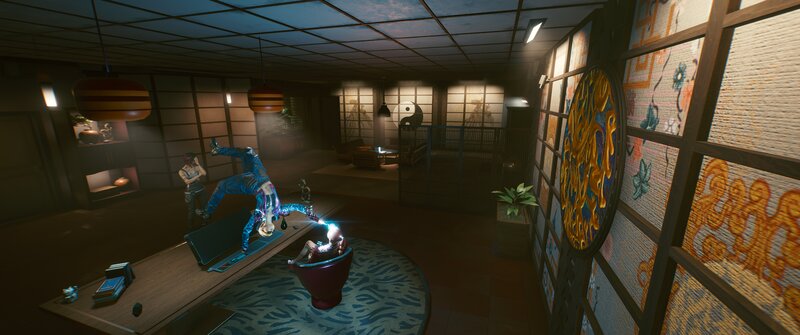 Cybernetic Person in Room