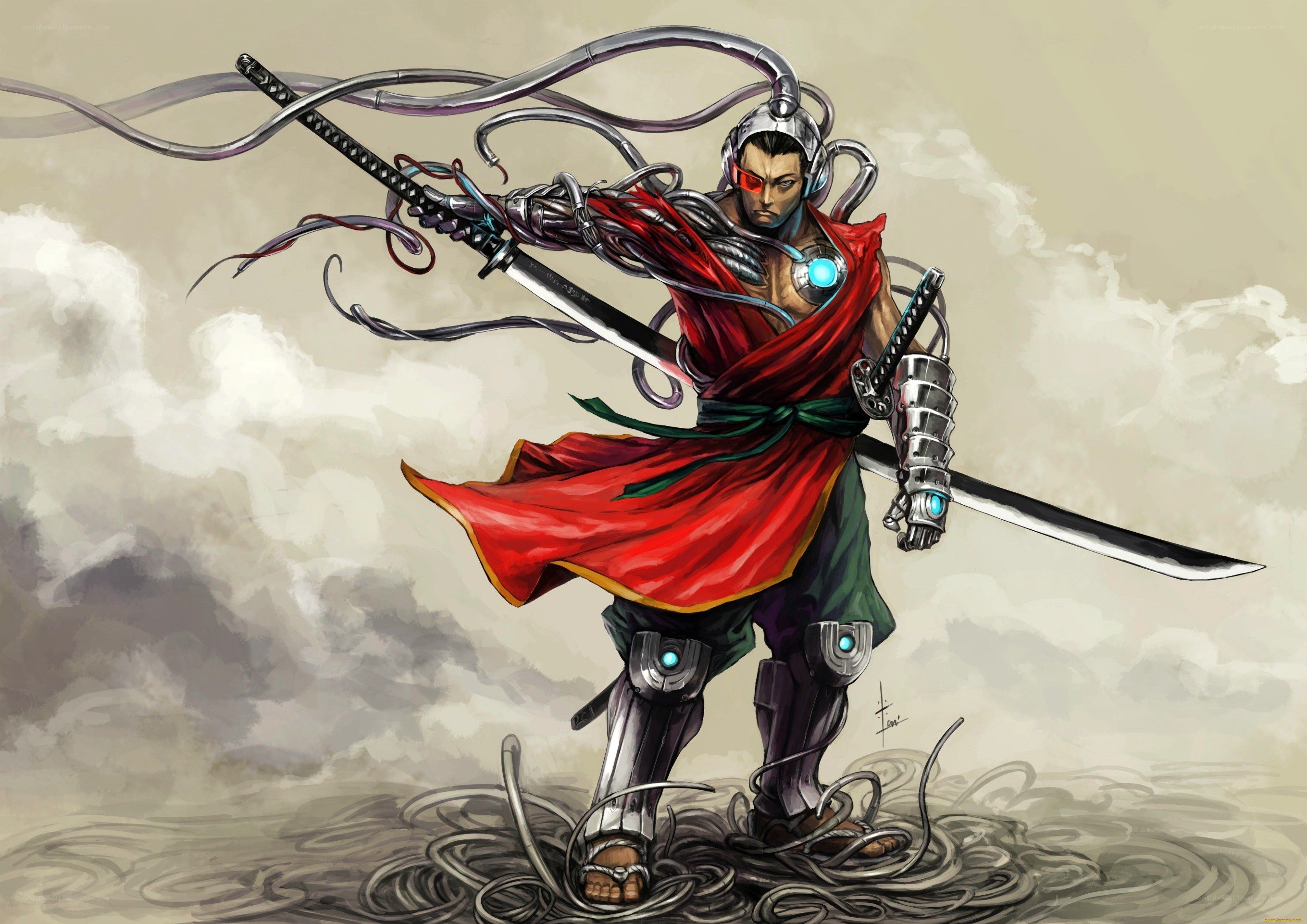 cybernetic samurai warrior