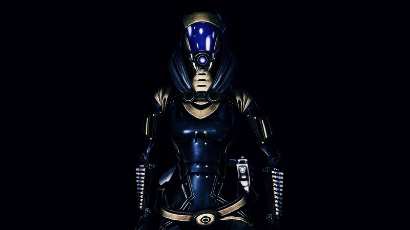 cybernetic soldier in dark armor