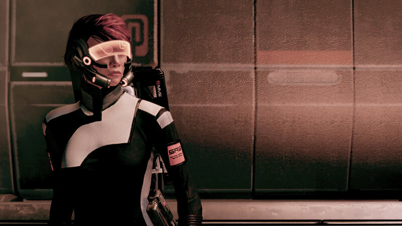 cybernetic soldier in futuristic setting