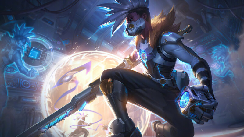 Cybernetic Warrior — Blue, Dramatic