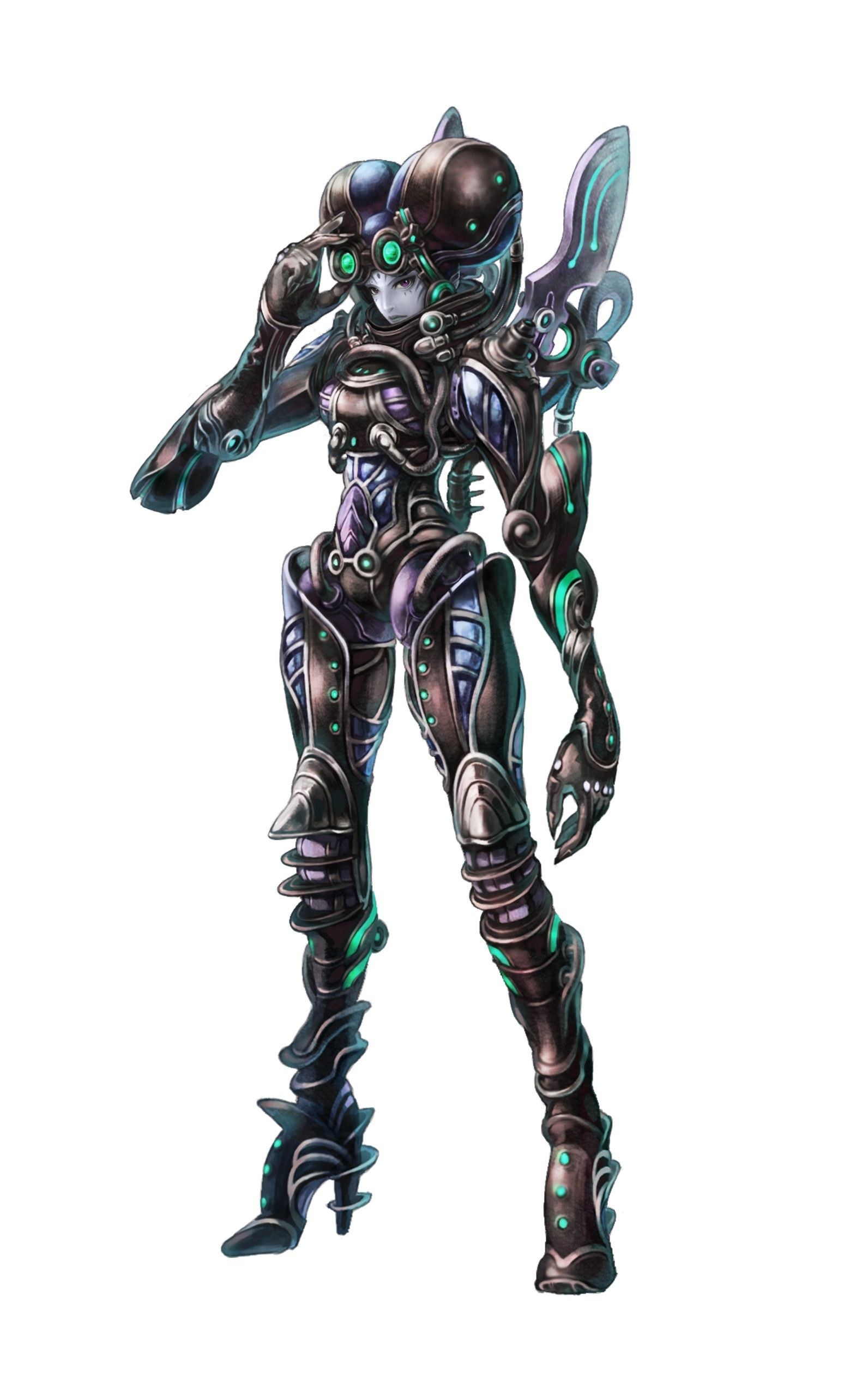 cybernetic warrior character