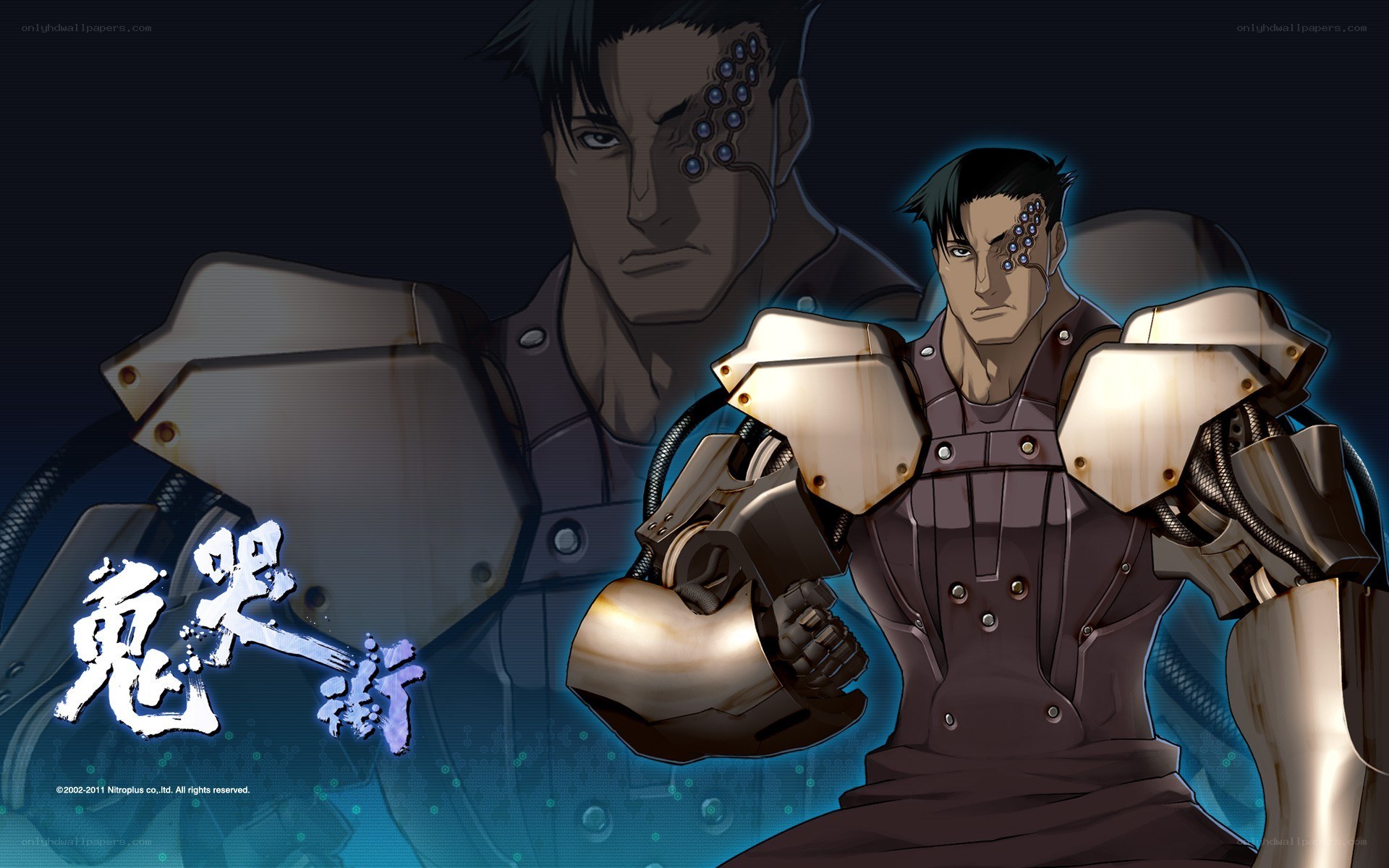 Cybernetic warrior character art