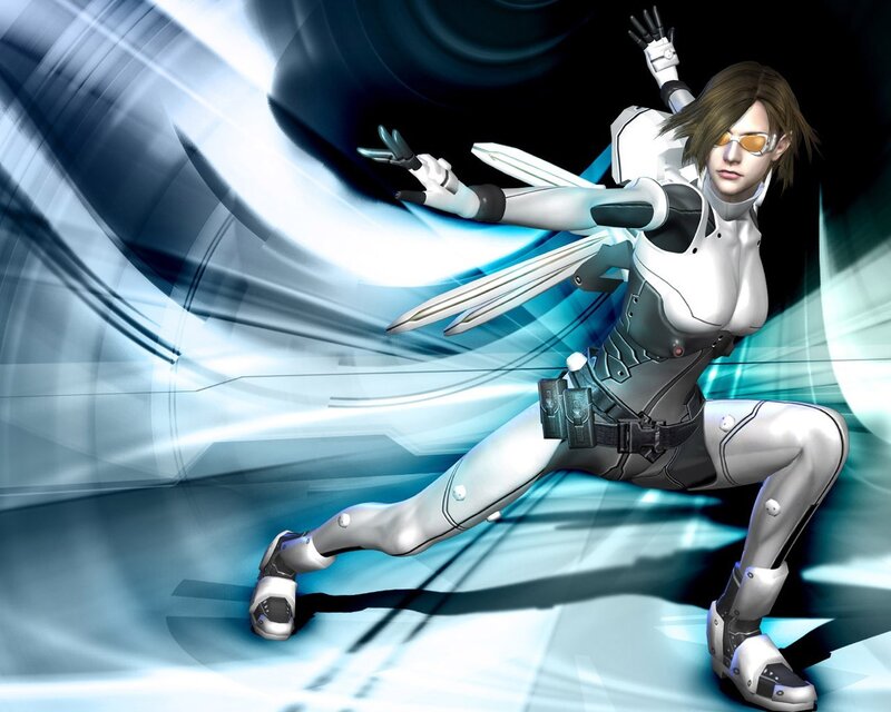 cybernetic warrior in action