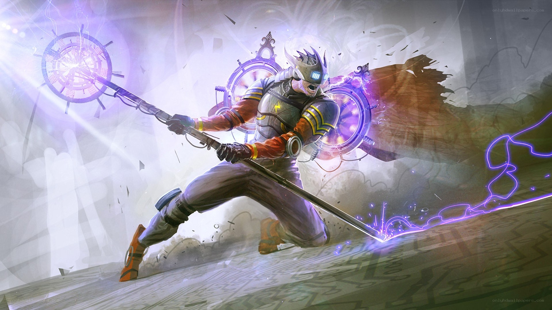 cybernetic warrior in action