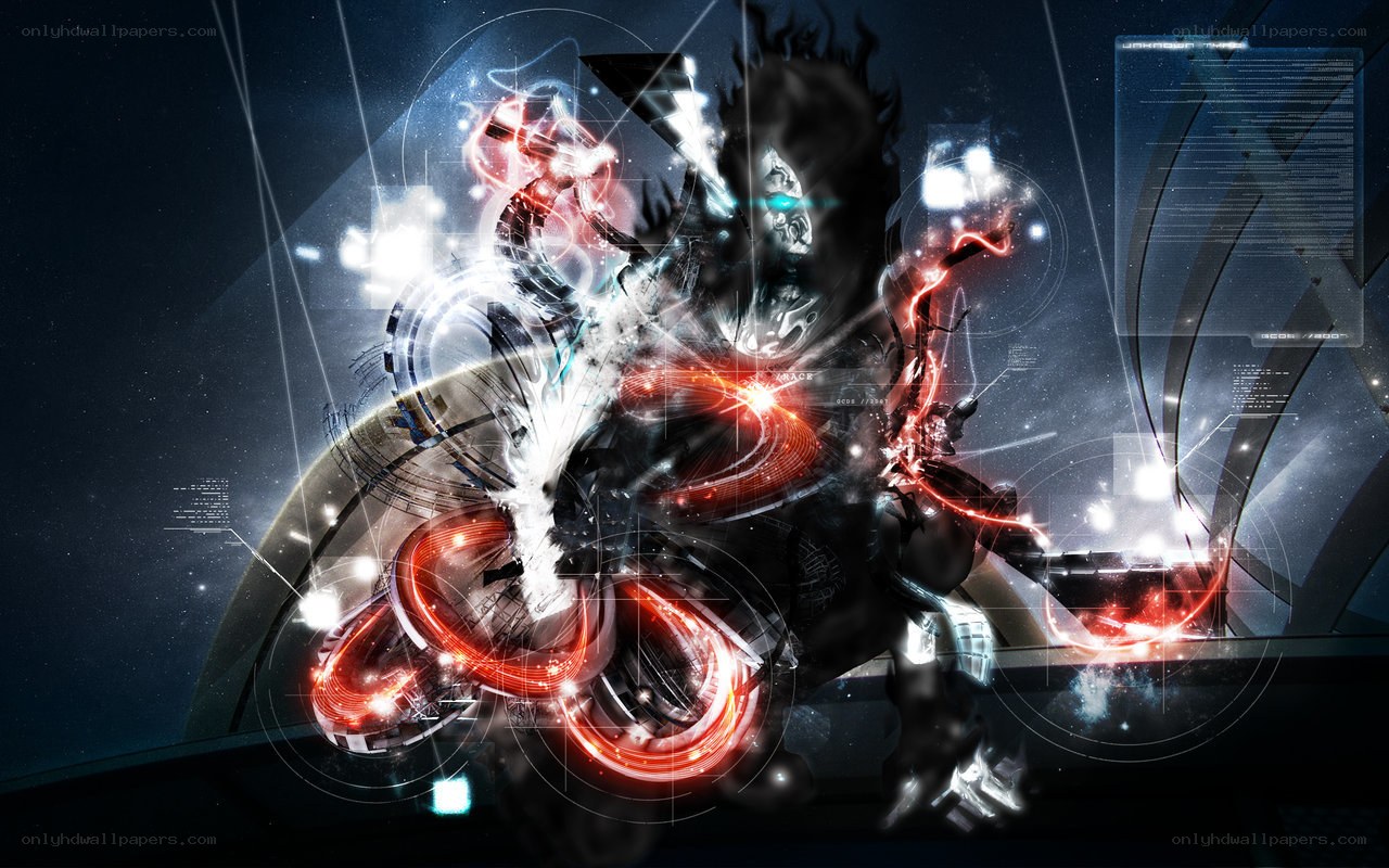 cybernetic warrior in action