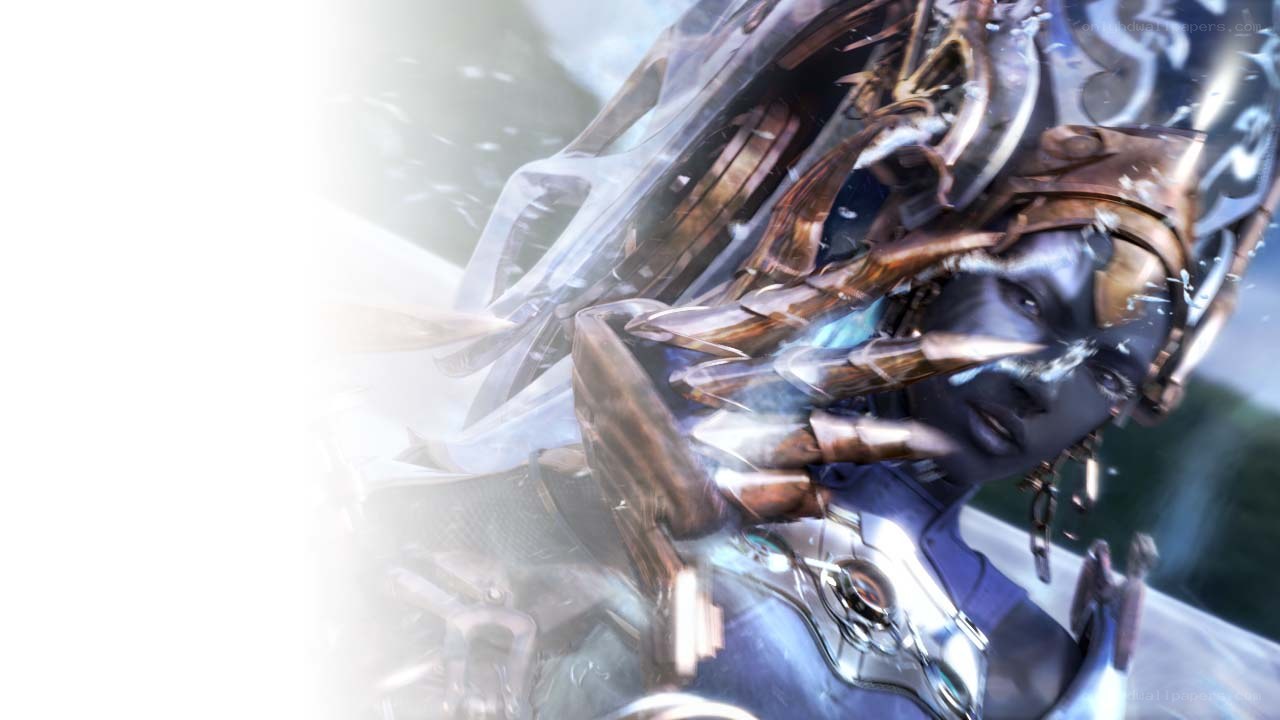 cybernetic warrior in armor