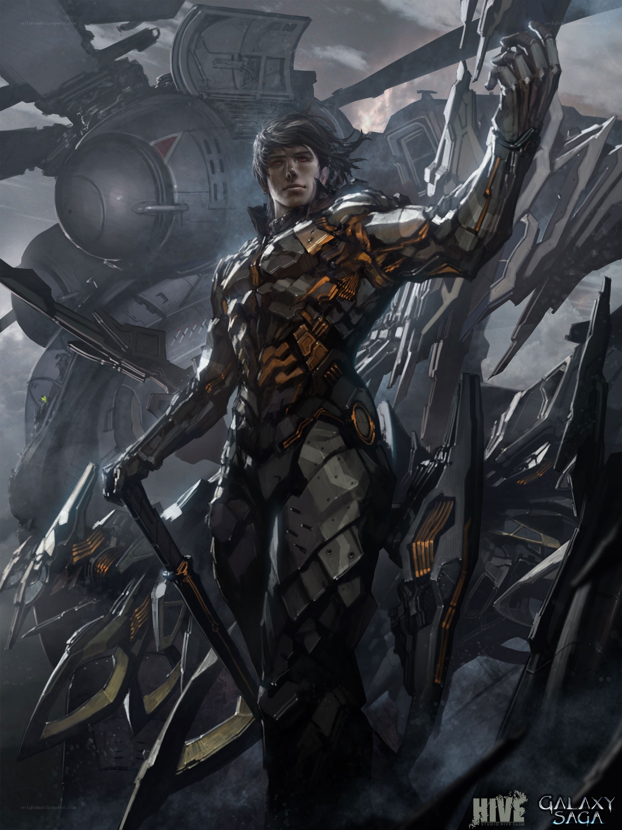 cybernetic warrior in battle