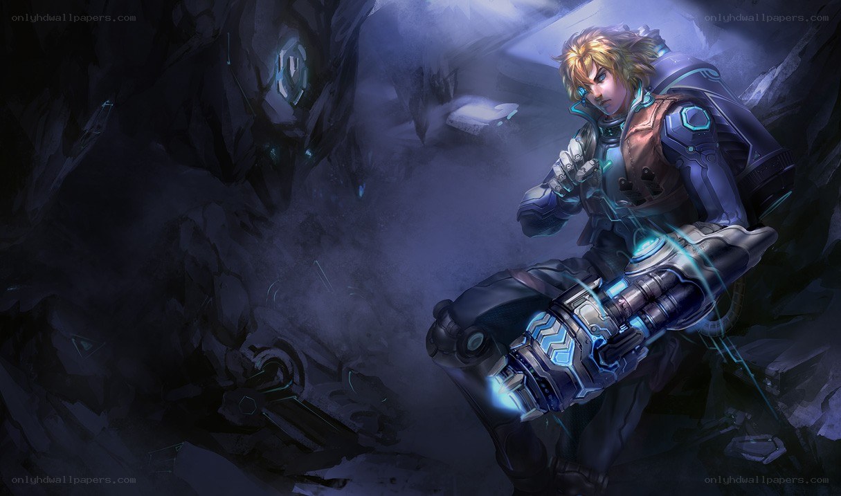 cybernetic warrior in cave