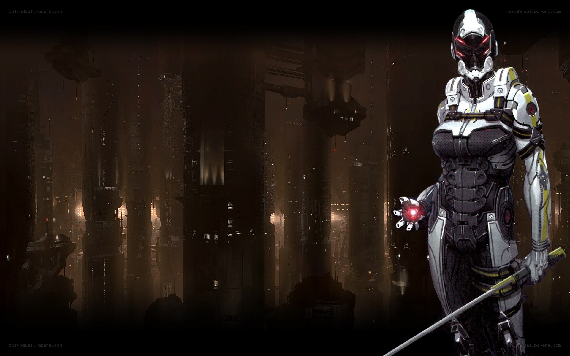 cybernetic warrior in dark city