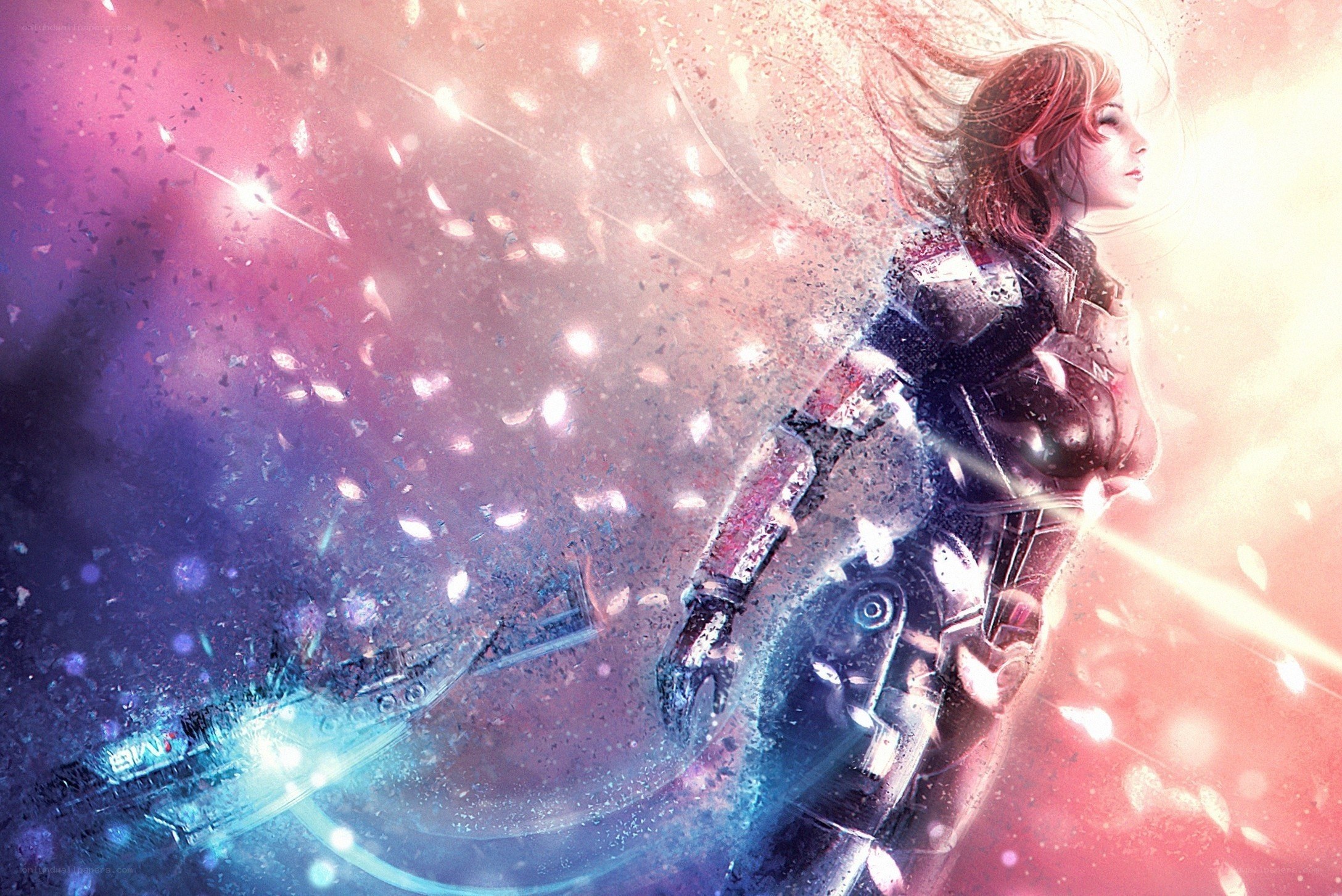 cybernetic warrior in motion