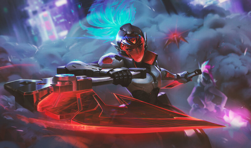 Cybernetic Warrior on Hoverbike