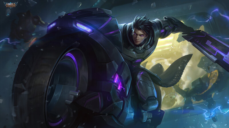 Cybernetic Warrior on Motorcycle