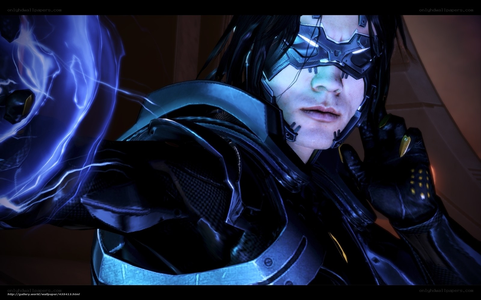 cybernetic warrior with energy blast