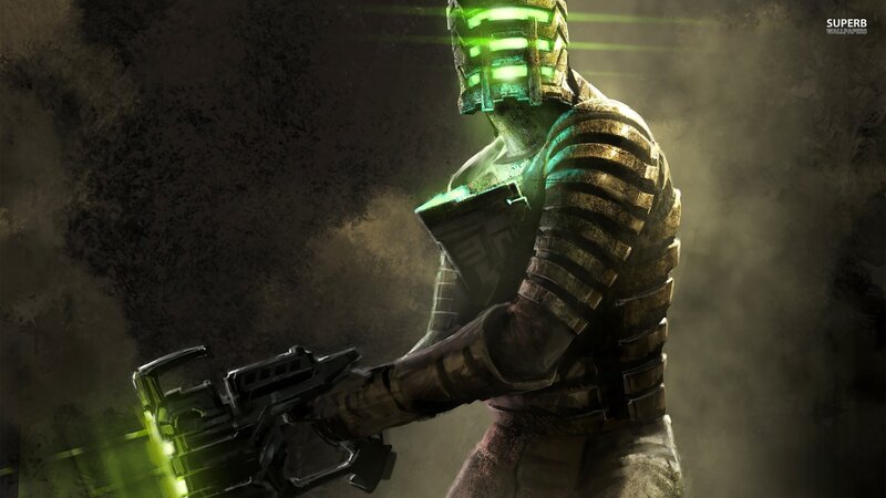 Cybernetic warrior with glowing helmet