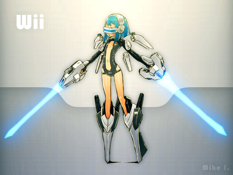 cybernetic warrior with laser blades
