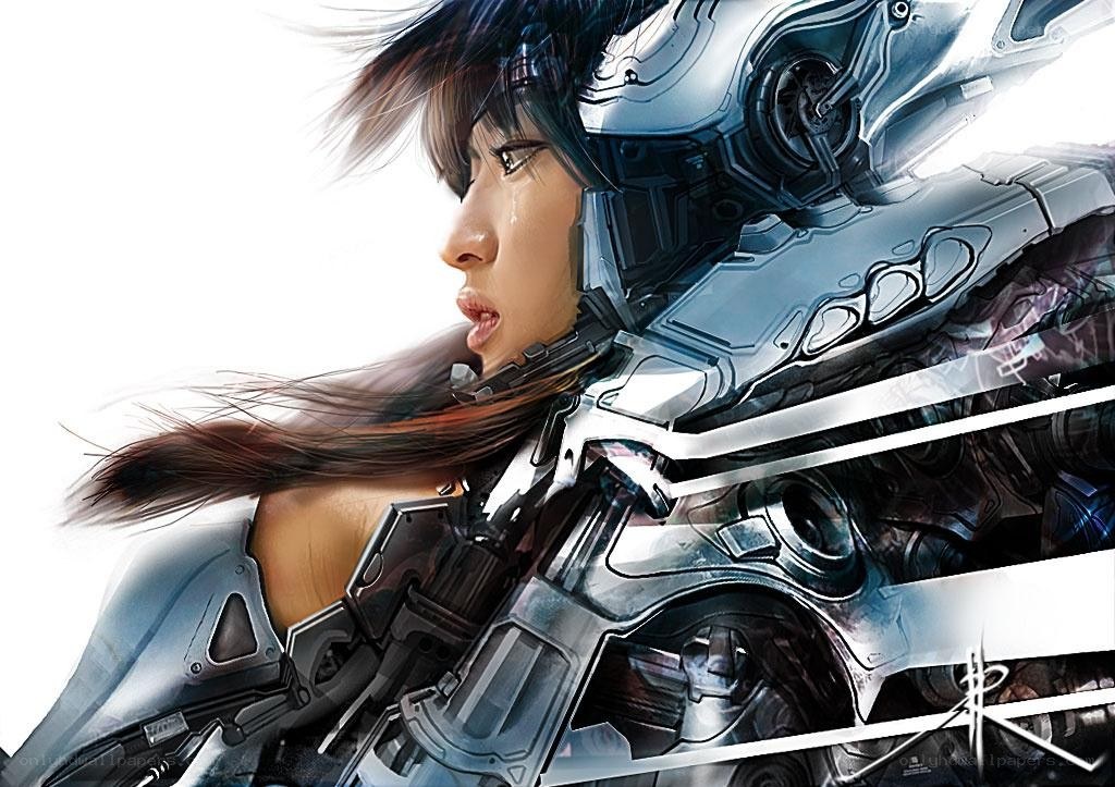cybernetic warrior woman
