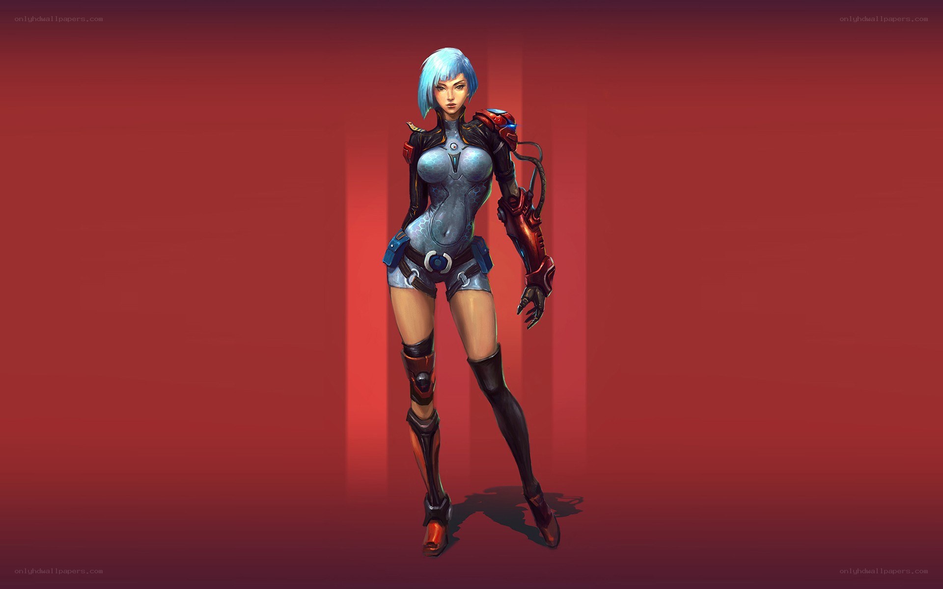 cybernetic warrior woman