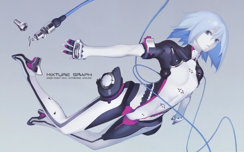 cybernetic woman in futuristic suit