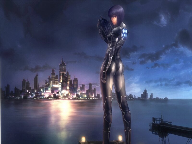 cybernetic woman on a dock