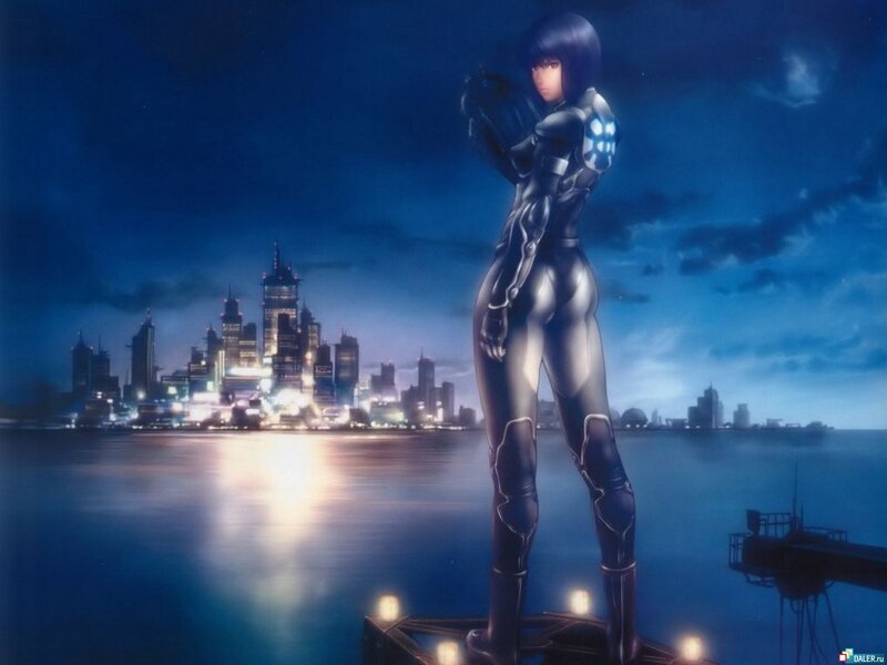 cybernetic woman on dock