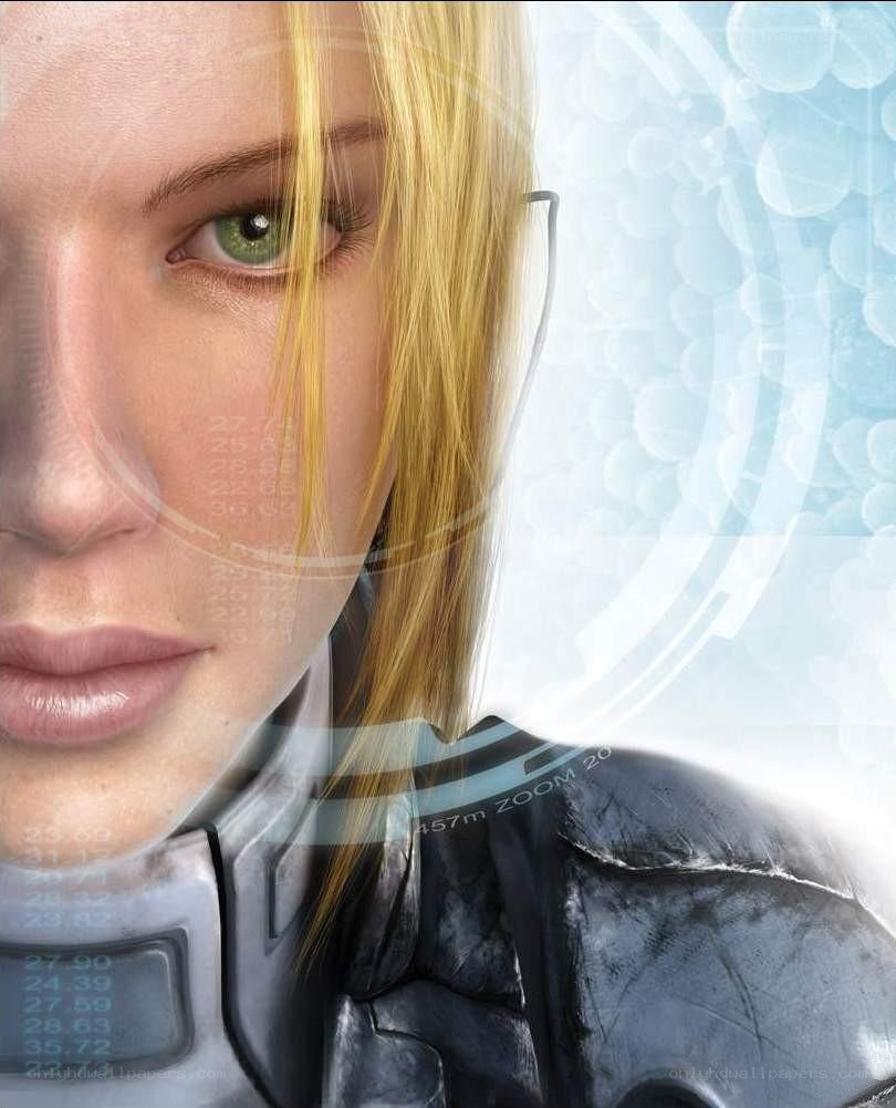 cybernetic woman portrait