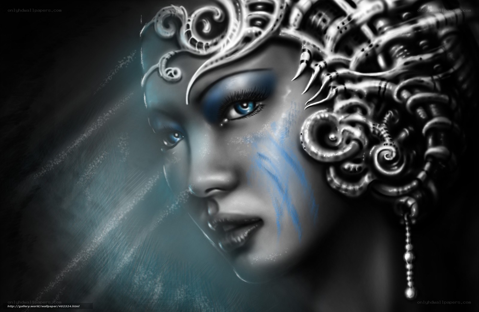 cybernetic woman portrait