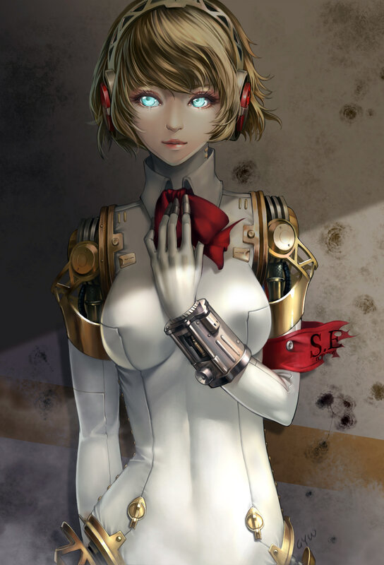 cybernetic woman with glowing eyes