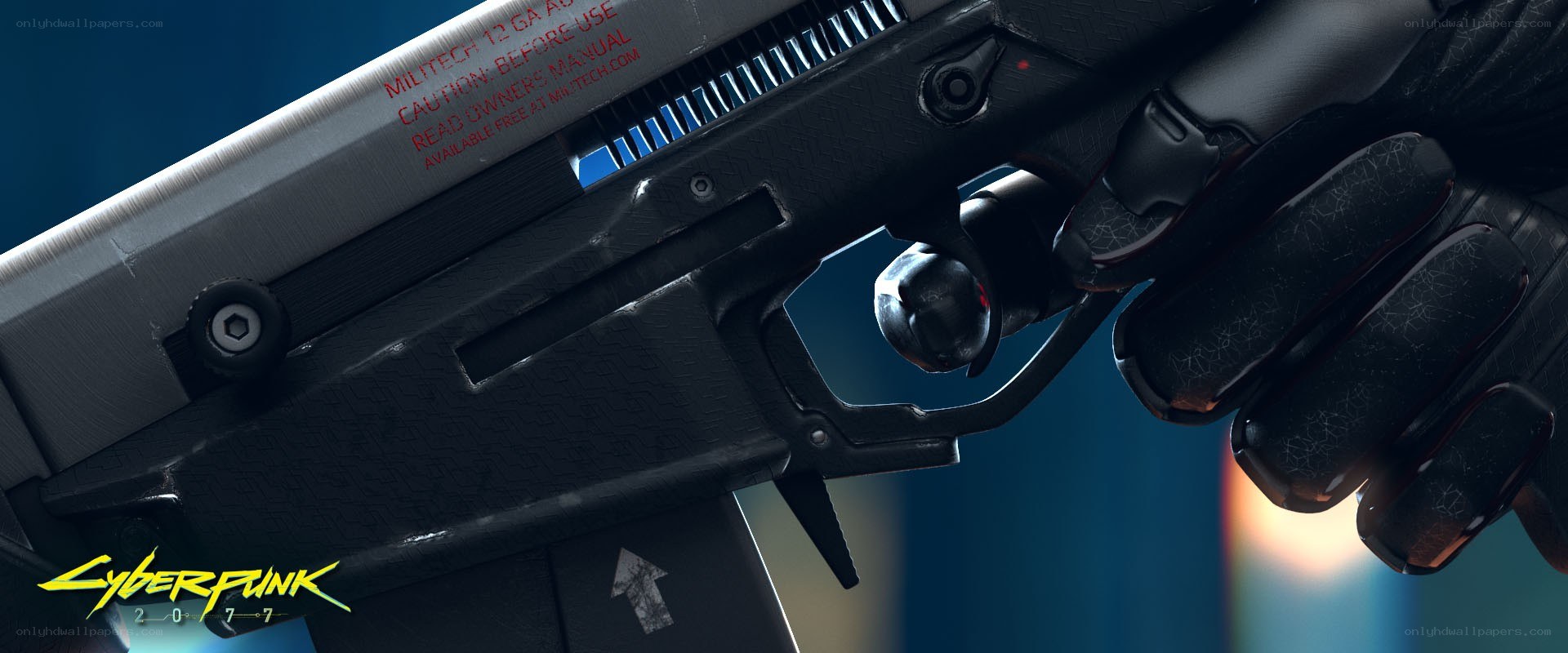 Cyberpunk 2077 weapon close-up