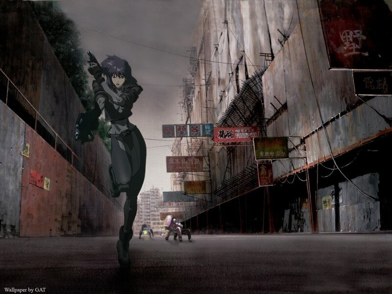 cyberpunk alleyway scene