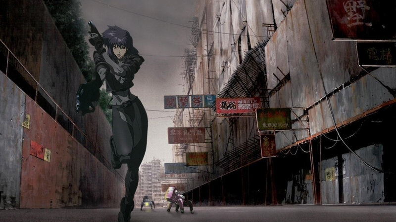cyberpunk alleyway scene