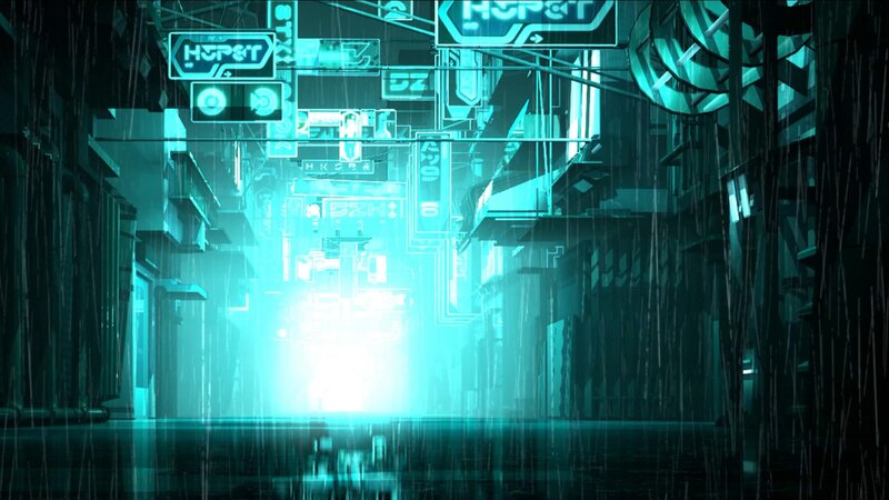 Cyberpunk Alleyway — Teal