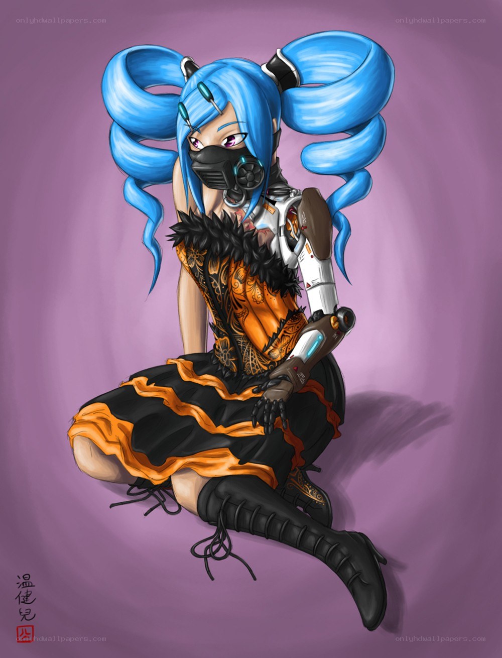 cyberpunk anime character
