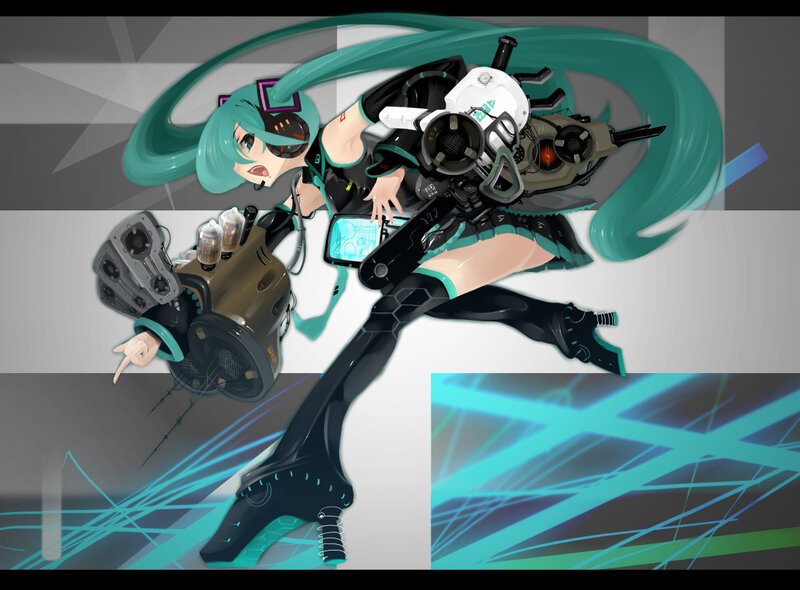 cyberpunk anime character art