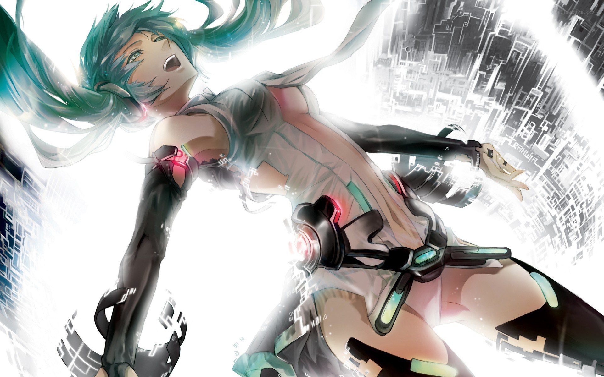 cyberpunk anime character in action