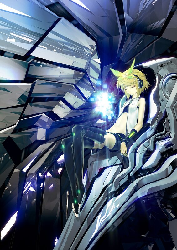 cyberpunk anime character in cockpit