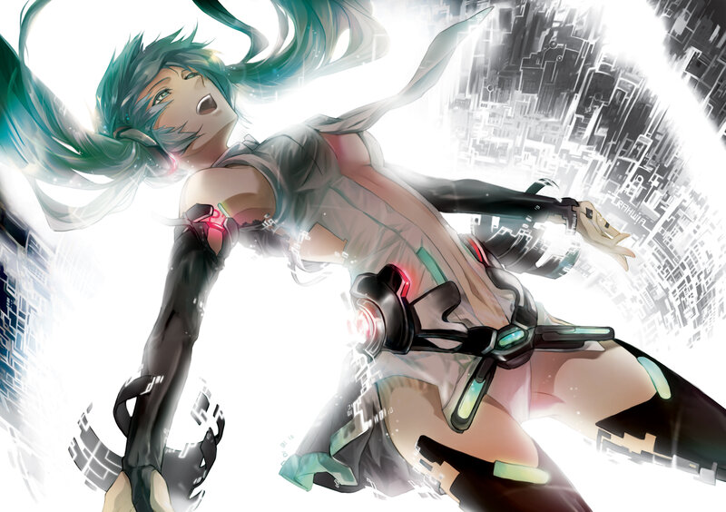 cyberpunk anime character in motion