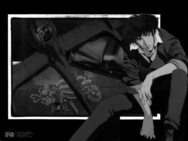 cyberpunk anime character with aircraft