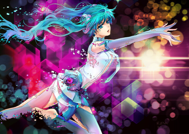 cyberpunk anime dancer