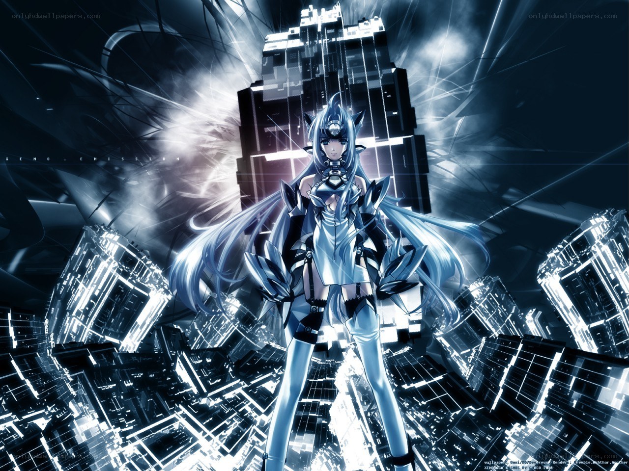 cyberpunk anime warrior