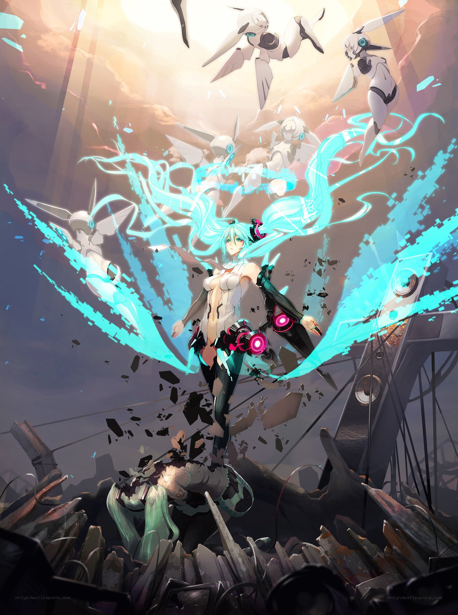 cyberpunk anime warrior