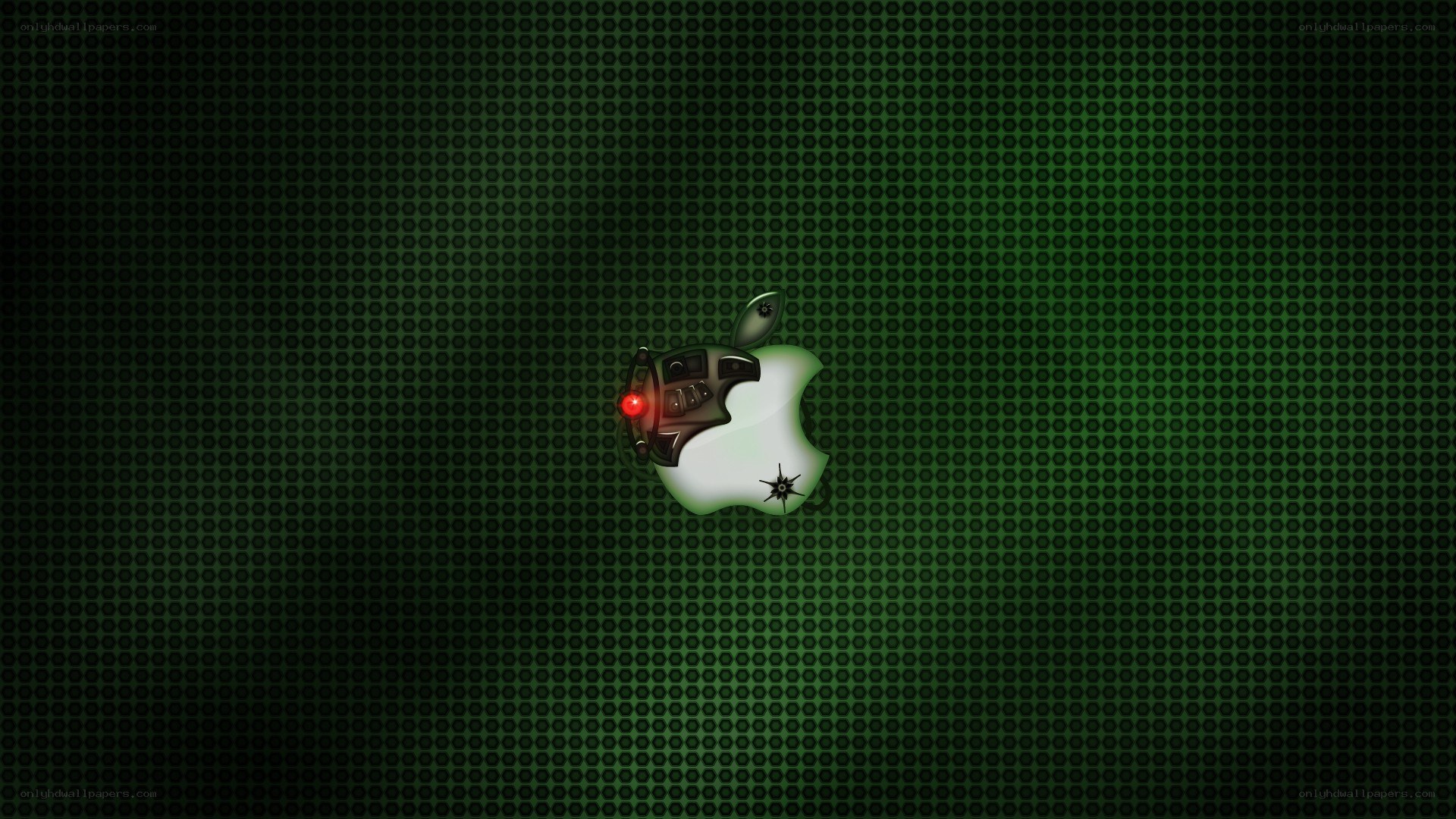 cyberpunk apple logo