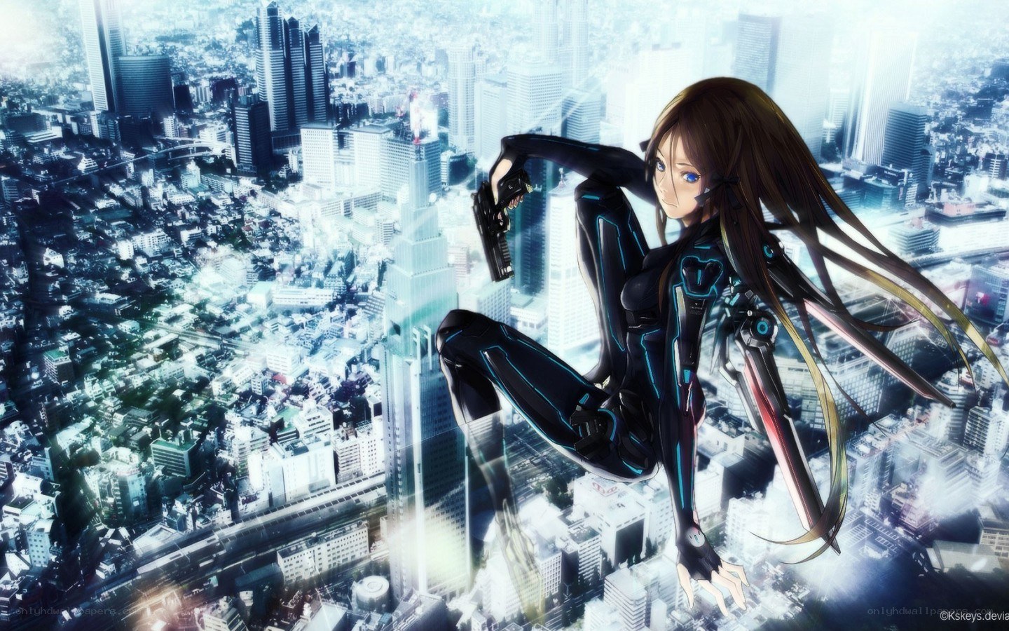 cyberpunk assassin in city