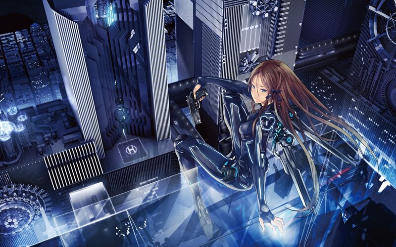 cyberpunk assassin in neon city
