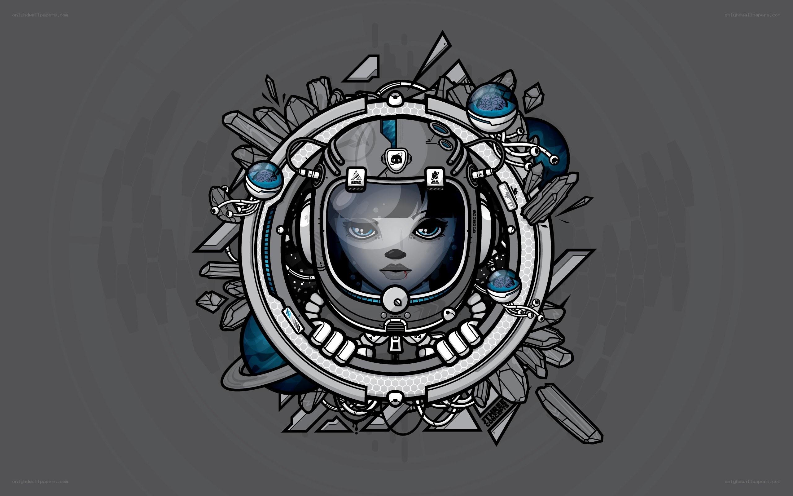 cyberpunk astronaut girl
