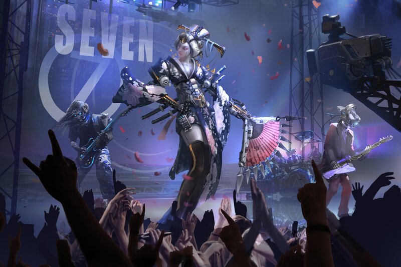 Cyberpunk Band on Stage