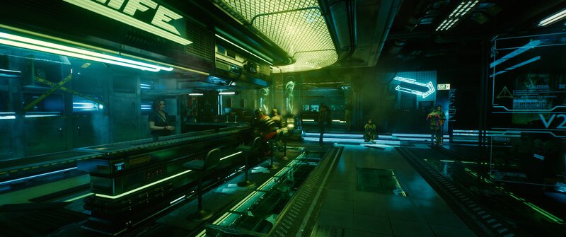 Cyberpunk Bar Interior
